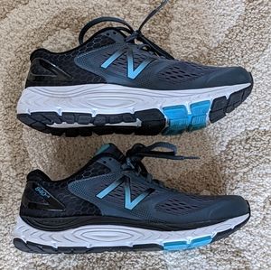 Blue and White New Balance Sneakers